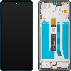 Display cu Touchscreen Motorola Moto G75, cu Rama, Albastru (Relucent Blue), Service Pack 5D68C29067