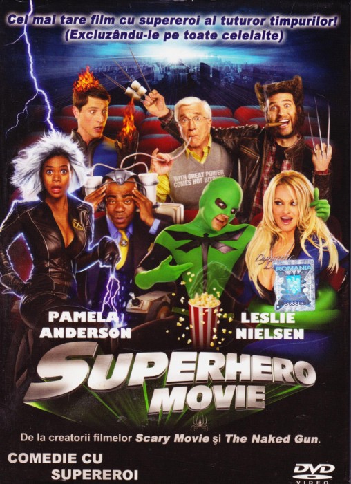 DVD Film: Comedie cu supereroi ( cu Pamela Anderson; supracoperta; sub. romana - vezi descriere )