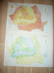 Harta RSR 1970 - Terenul Arabil -Pasuni si Fanete ,text spate ,77x58cm ,pete apa foto