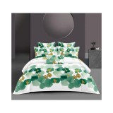 Cumpara ieftin Lenjerie de Pat cu elastic 4 piese pat dublu, Bumbac Satinat - LIM110