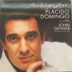 Vinil original SUA Placido Domingo with John Denver, Perhaps Love, 1981