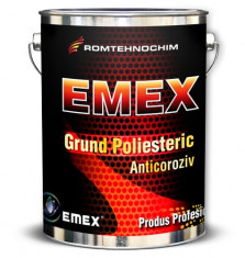 Grund Poliesteric Antirugina ?Emex?, Rosu, Bidon 4 Kg, Intaritor inclus foto