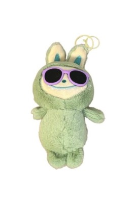 Figurină Labubu Summer Edition, Cu Ochelari De Soare, Tip Breloc, Pluș, Moale Și Pufos foto