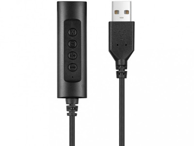 Adaptor audio USB pentru casti Jack 3.5 mm 1.5m negru Sandberg 134-17 foto