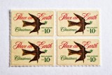 4 timbre SUA Statele Unite bloc de 4 val. MNH 1974 Craciun Pace pe Pamant, Sarbatori, Nestampilat