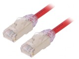 Cablu Patch F/UTP Cat6a LSZH Roșu 2m 28AWG