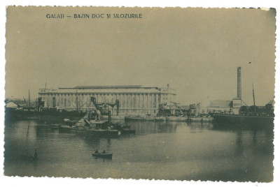 752 - GALATI, Harbor, Romania - old postcard, real PHOTO - unused foto