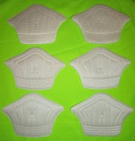 Set 6 protecții calcai / branturi cu pernite Albe 5mm