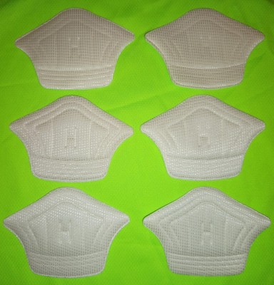 Set 6 protecții calcai / branturi cu pernite Albe 5mm foto