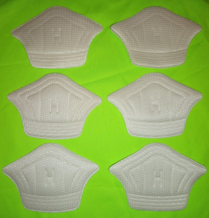 Set 6 protecții calcai / branturi cu pernite Albe 5mm