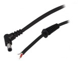Cablu Alimentare DC 5,5x2,5mm Negru 1,5m