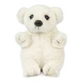 Pui de Urs Polar Bebelus de plus 17 cm in cutie , Living Nature