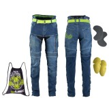 Pantaloni Moto Jeans Femei W-TEC Ekscita FitLine Training