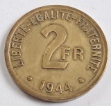 Franta, 2 Francs 1944, monetaria Philadelphia