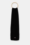 Dickies esarfa din amestec de lana RIB culoarea negru, neted, DK0A4Z3G