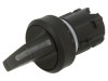 Comutator rotativ 22mm 2 poziții negru rotund