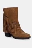 Steve Madden cizme din piele &icirc;ntoarsă Pia-F culoarea maro, cu toc drept, 11004805