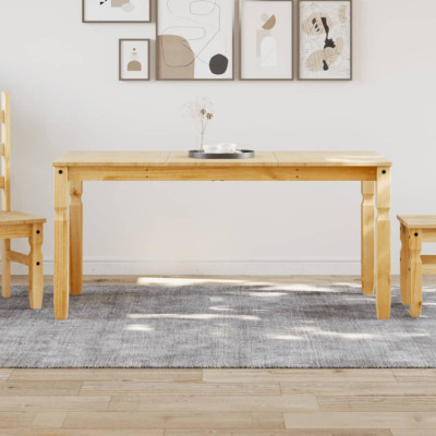 vidaXL Masă de sufragerie &amp;quot;Corona&amp;quot;, 160x80x75 cm, lemn masiv de pin foto