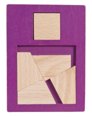 Joc logic IQ puzzle din lemn Extra piesa-1, Fridolin foto