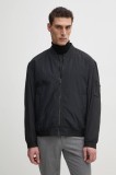 BOSS Orange geaca bomber culoarea negru, de tranzitie, oversize, 50536798