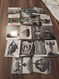 SET 16 MINI VEDERI/CARTI POSTALE URSS ARTA ALB-NEGRU ANII 60, Necirculata, Fotografie