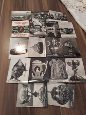 SET 16 MINI VEDERI/CARTI POSTALE URSS ARTA ALB-NEGRU ANII 60 foto