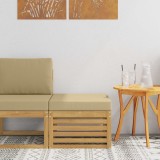 vidaXL Taburet pentru exterior Lemn Solid de Acacia Alb 901492