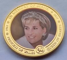 414. Moneda Insulele Cook 1 dollar 2011 (Princess Diana - In Memory)