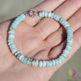 Bratara larimar discuri 6-7mm si argint 925, Stonemania Bijou