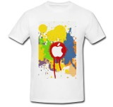 Tricou &quot; Apple color splash effect &quot;