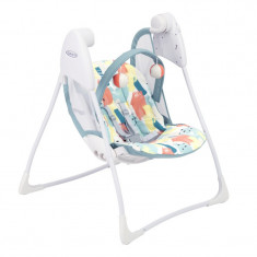 Balansoar pliabil Baby Delight Paintbox Graco, 63 x 63 x 82 cm, 2 viteze, maxim 9 kg, 0-12 luni, Multicolor foto