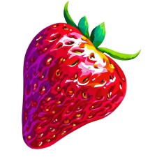 Sticker decorativ, Capsuna, Rozu, 74 cm, 10551ST foto