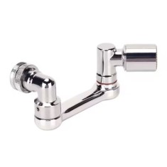 Prelungitor pentru baterie chiuveta, din metal, posibilitate de rotire pana la 1080&deg;, argintiu