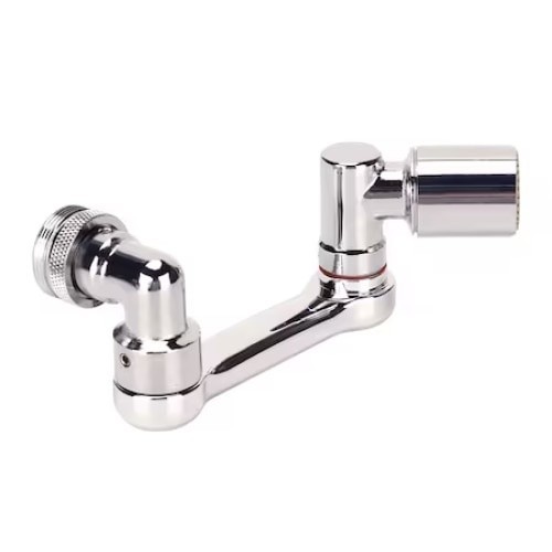 Prelungitor pentru baterie chiuveta, din metal, posibilitate de rotire pana la 1080&deg;, argintiu