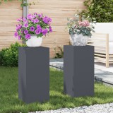 vidaXL Suporturi plante pilon exterior 2 buc antracit 24x24x55 cm oțel