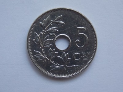5 CENTIMES 1910 BELGIA-flemish legend foto