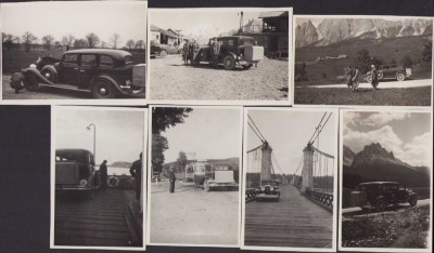 HST 399S Lot 7 poze cu 2 autoturisme de epocă numere Sighișoara interbelice foto
