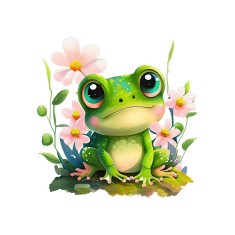 Sticker decorativ, Broasca, Verde, 60 cm, 1204STK