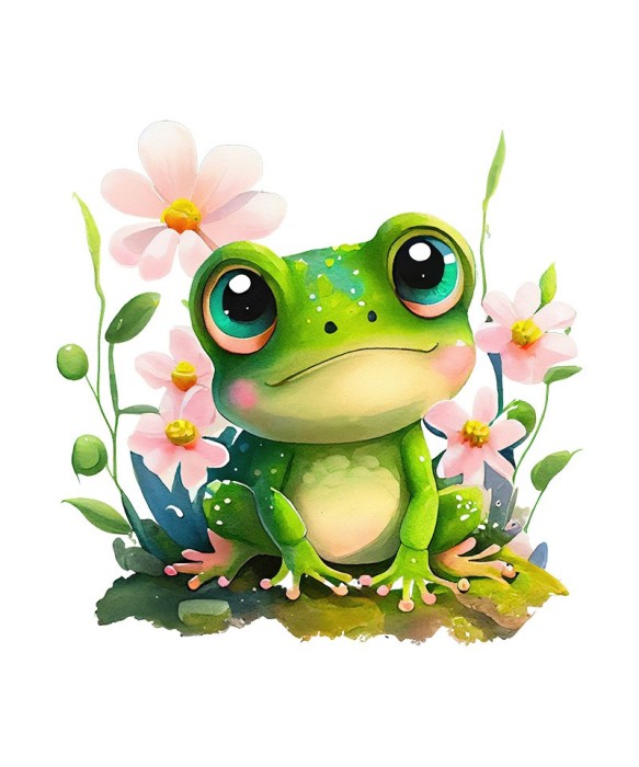 Sticker decorativ, Broasca, Verde, 60 cm, 1204STK