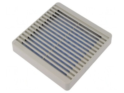 Protecție Plastic 120x120mm cu Șurub și Filtru Bej foto