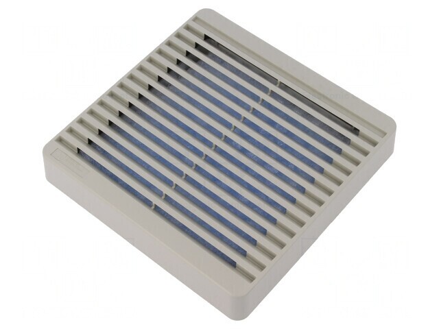 Protecție Plastic 120x120mm cu Șurub și Filtru Bej