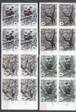 Vietnam 1987 Monkeys, 4 imperf. set in block, used T.385, Stampilat