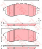 Set placute frana,frana disc MITSUBISHI L 200 (K7, K6) (1996 - 2007) TRW GDB3380