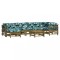 Set mobilier de gradina cu perne, 8 piese, lemn de pin tratat
