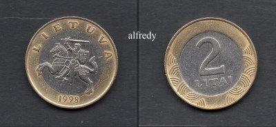 LITUANIA 1998, 2 Litai foto