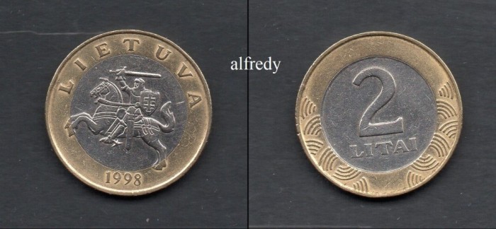 LITUANIA 1998, 2 Litai