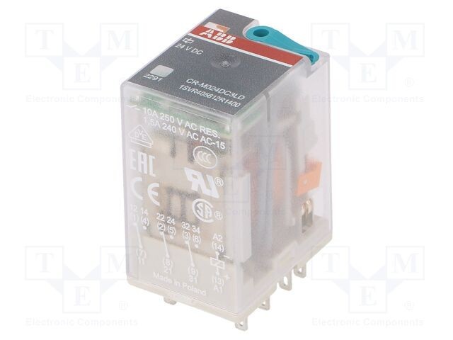 Releu electromagnetic 3PDT ABB 24VDC, 10A
