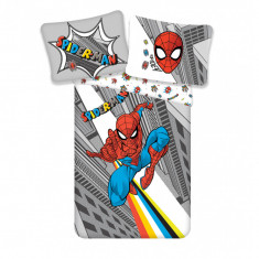 Lenjerie de pat Spiderman, 2 Fete, 2 Piese, 140A 200 cm, 70A 90 cm, 100% Bumbac