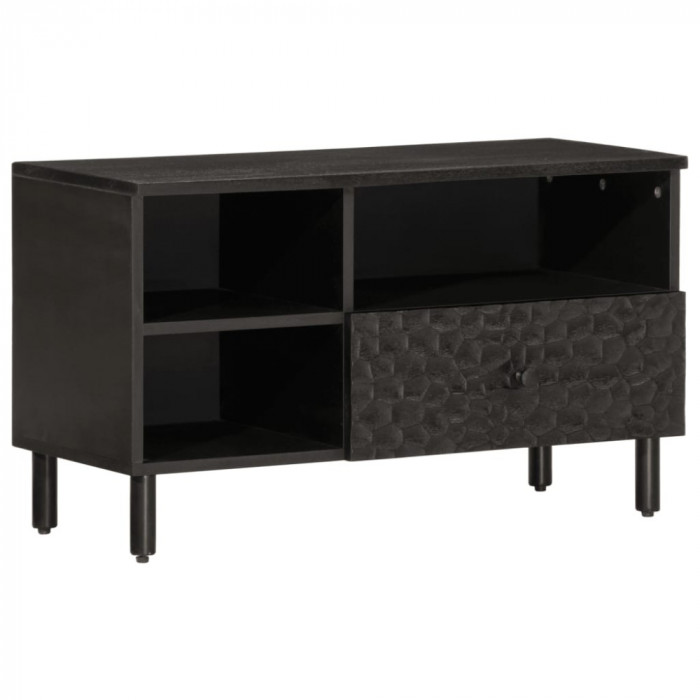 vidaXL Dulap TV, negru, 80x33x46 cm, lemn masiv de mango 356836
