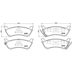 Placute frana Mercedes M-Class (W163), ML 230 (163.136), ML 320 (163.154), punte spate, cu indicator uzura acustic, BREMBO